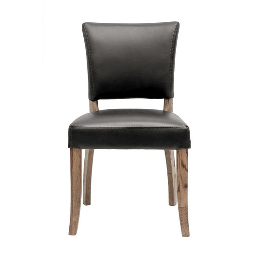 Leather Dining Chair with solid wood frame