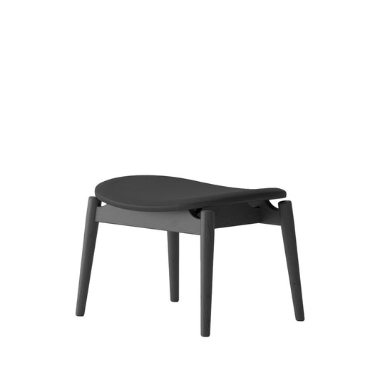 Low-profile Alta Footstool in black finish