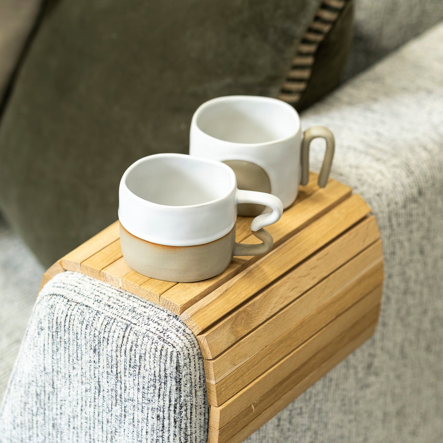 Coffee and couch arm rest