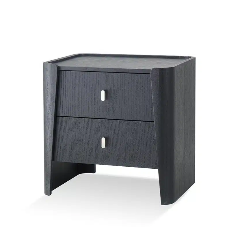Elegant 3 Drawer Commode, black commode, oak veneer storage, modern bedroom furniture, contemporary dresser