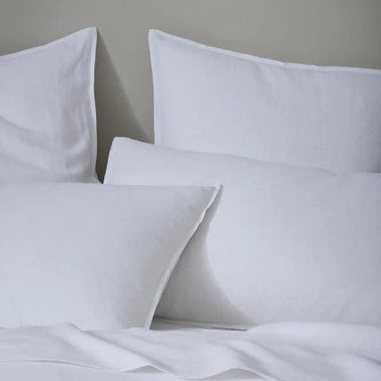 Ravello French flax linen sheets in soft neutral tones
