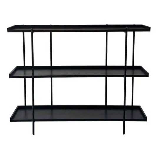 Fresno Console, oak console table, iron console, black console, natural console, mid-brown console