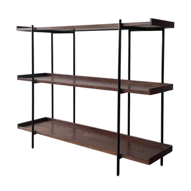 Fresno Console, oak console table, iron console, black console, natural console, mid-brown console