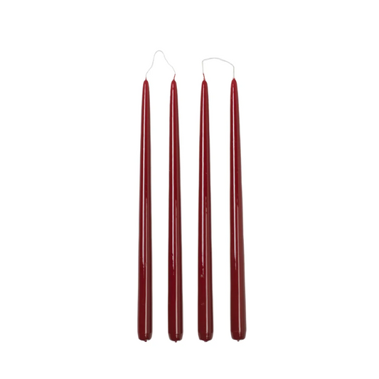 Tall Taper Candle Paraffin Wax . Set of 4