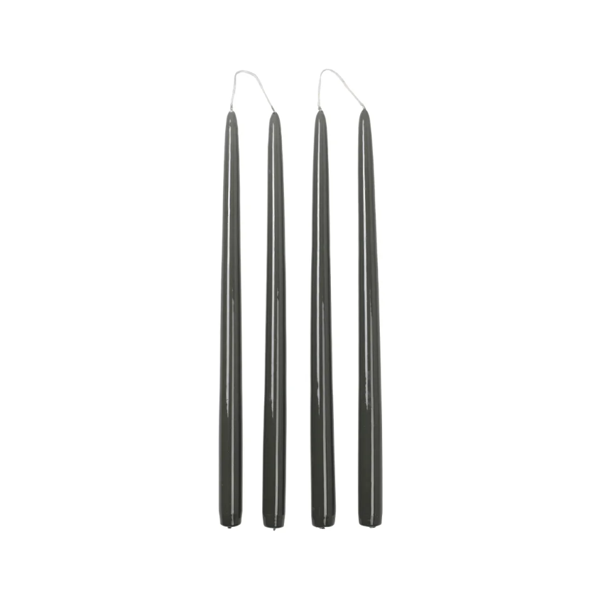 Tall Taper Candle Paraffin Wax . Set of 4