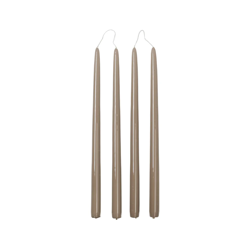 Tall Taper Candle Paraffin Wax . Set of 4