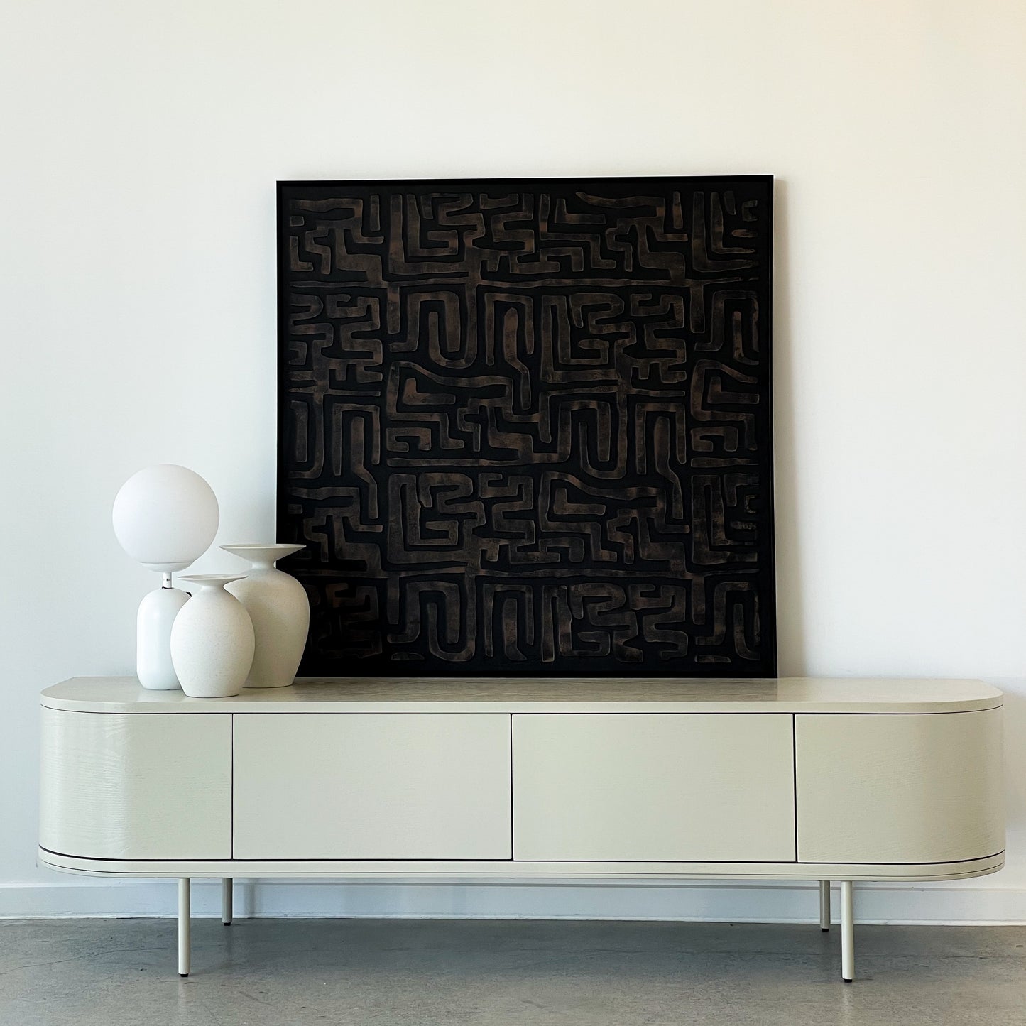 Modern square dark art piece