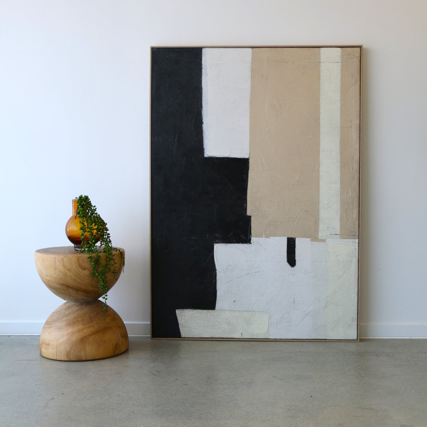 Hand Painted on Linen wall art 100x140cm – BLACK Concept Store