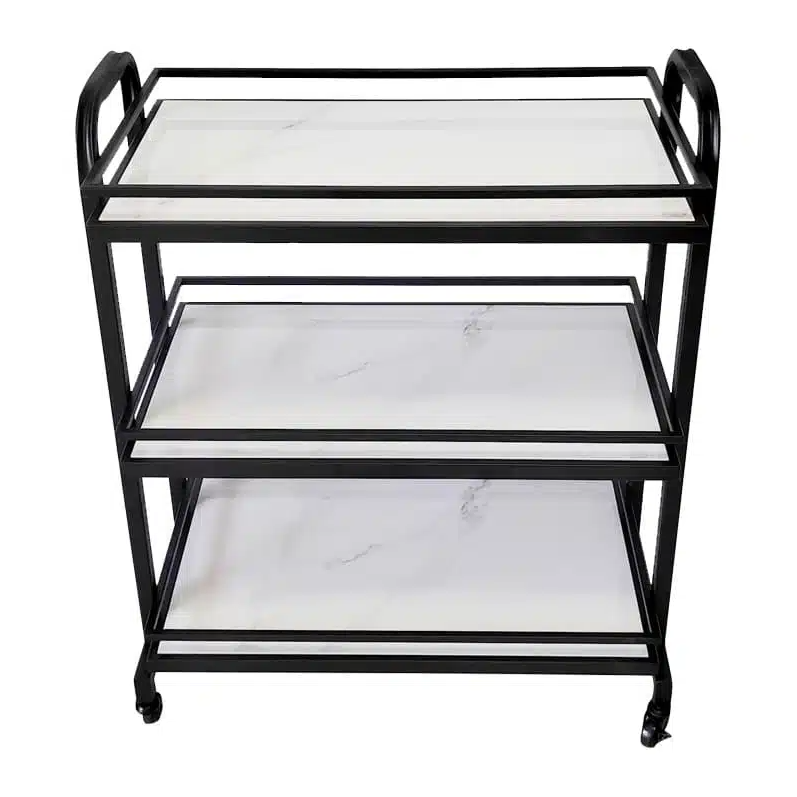 Samui Bar Cart, iron bar cart, mobile drinks trolley, modern bar furniture, contemporary bar cart