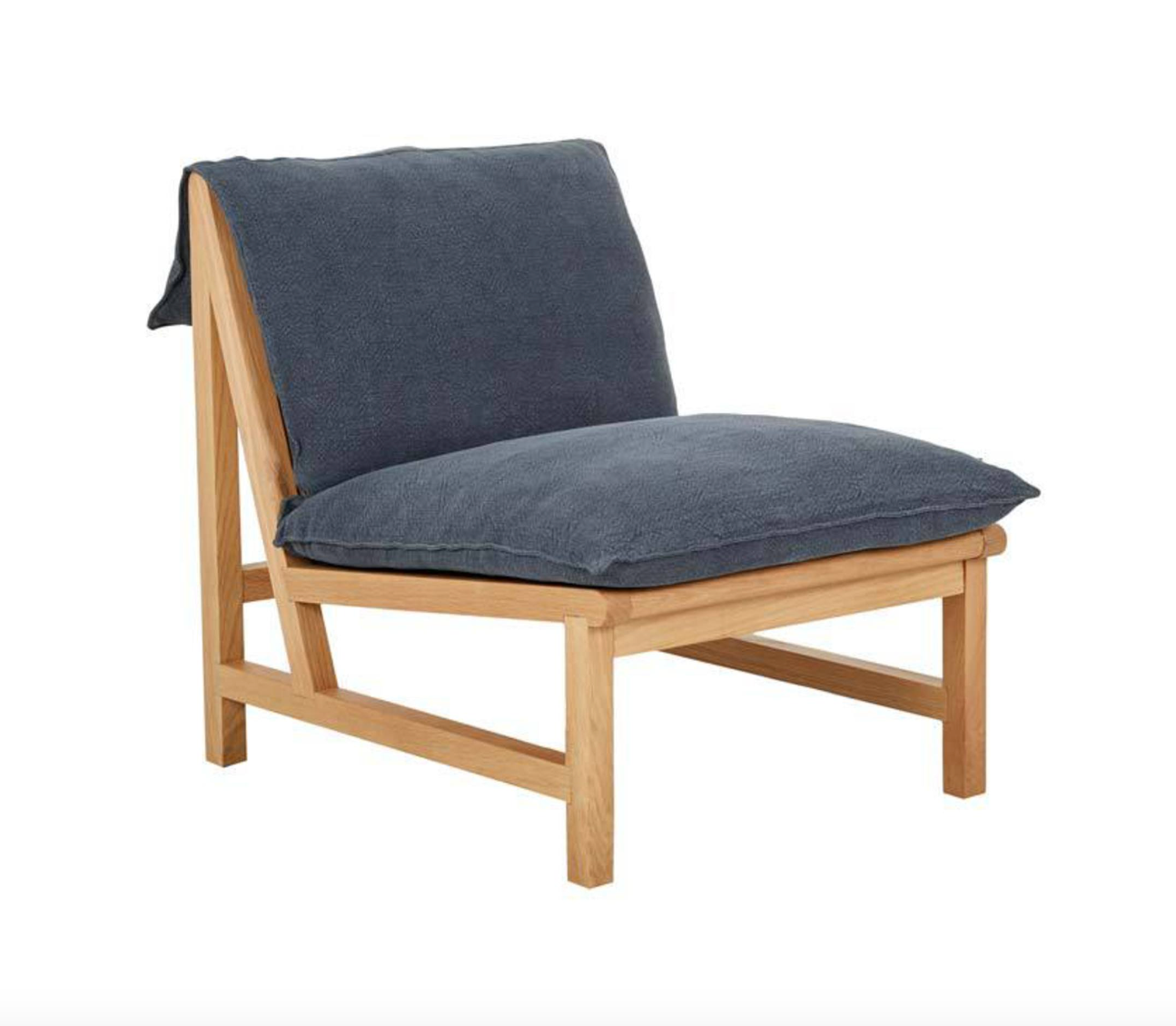 Accent chair for living room with foldover backrest