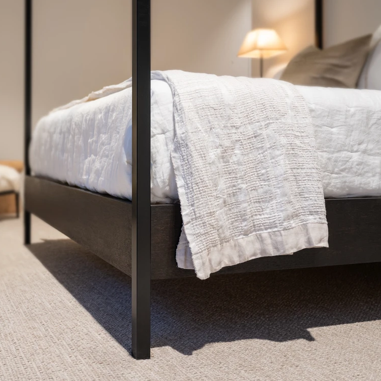 Durable aluminium and timber bed from BLACK Concept Store