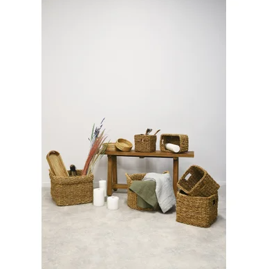 Natural seagrass storage baskets, handcrafted in Bangladesh