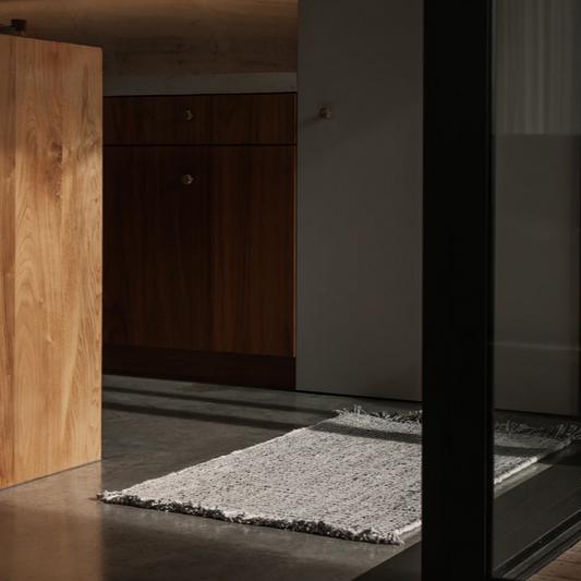 Close-up of Rhodes Mat texture made from recycled PET yarn