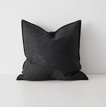 Close-up of Alberto Cushion’s babylock edge detailing