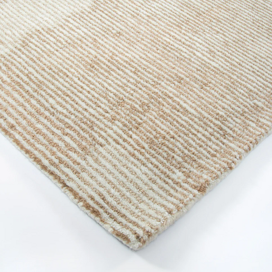 Soft cut-and-loop pile Beckett Rug displayed in a contemporary living room