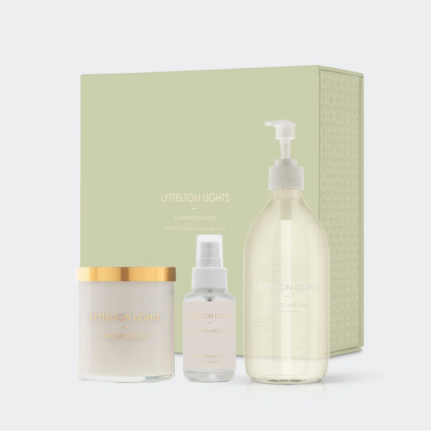 Hand soap, Room fragrance and Candle. Lyttelton Lights Fragrance