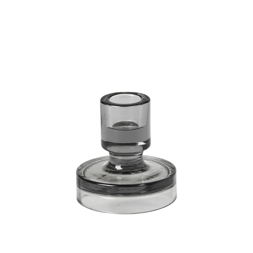 Candle holder heavy glass, exuding timeless elegance and sophistication