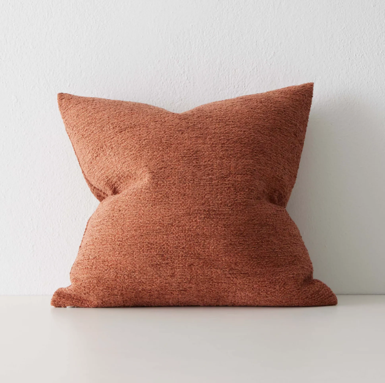 Shop the Laurent 50x50cm cushion – a rich chenille and dry yarn blend with subtle sheen, perfect for adding texture and elegance to contemporary interiors.