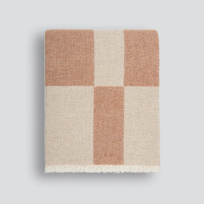 Stylish Winton throw with playful check design