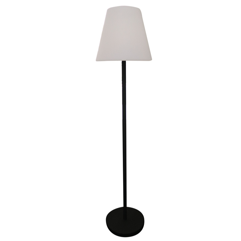 Lily USB LED Floor Lamp with white shade and metal base