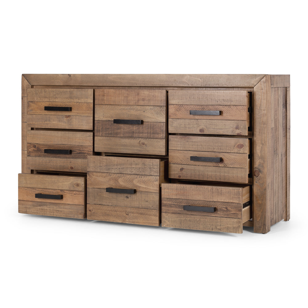 Chunky unsorted wood sideboard, 156cm wide