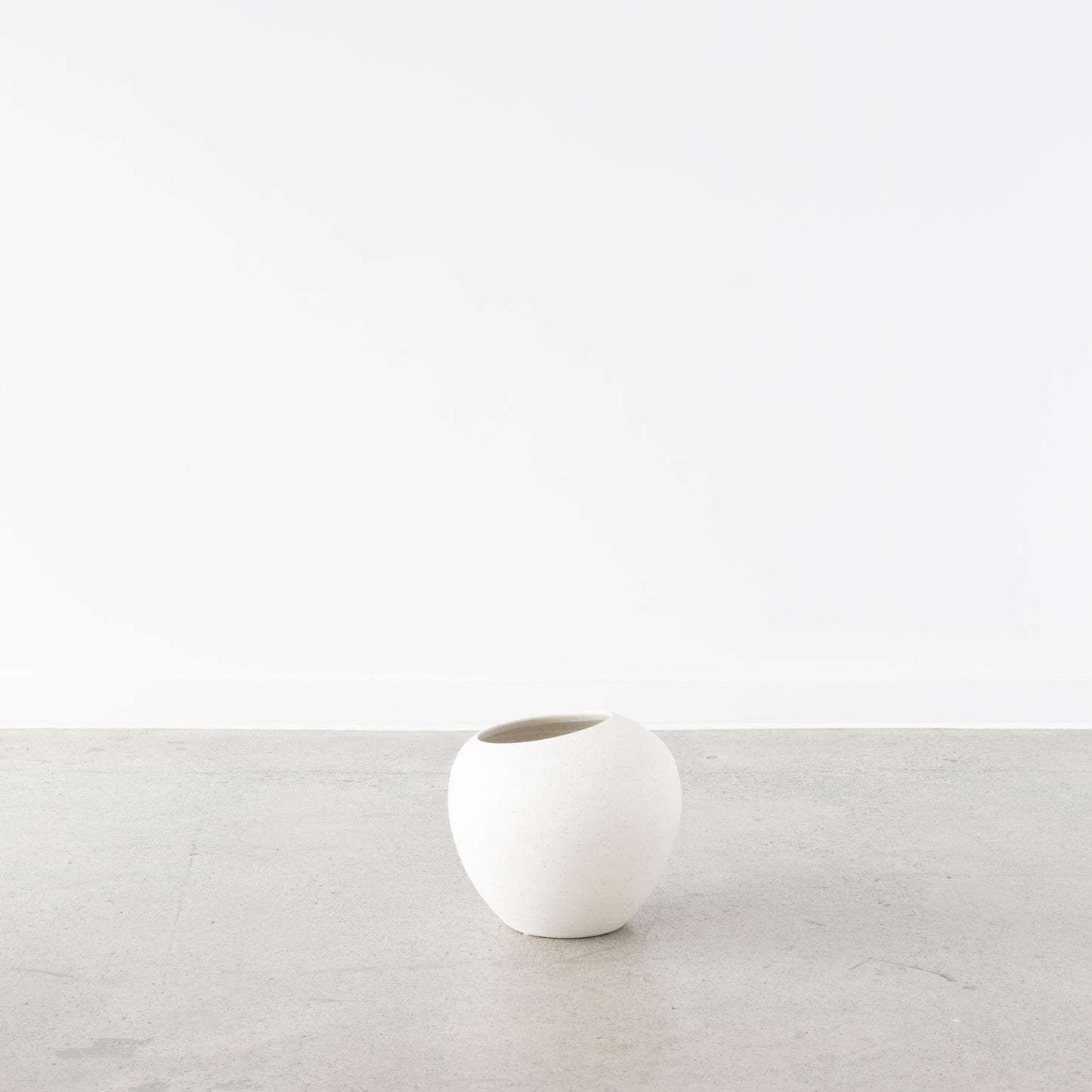 Handcrafted pottery vase front view