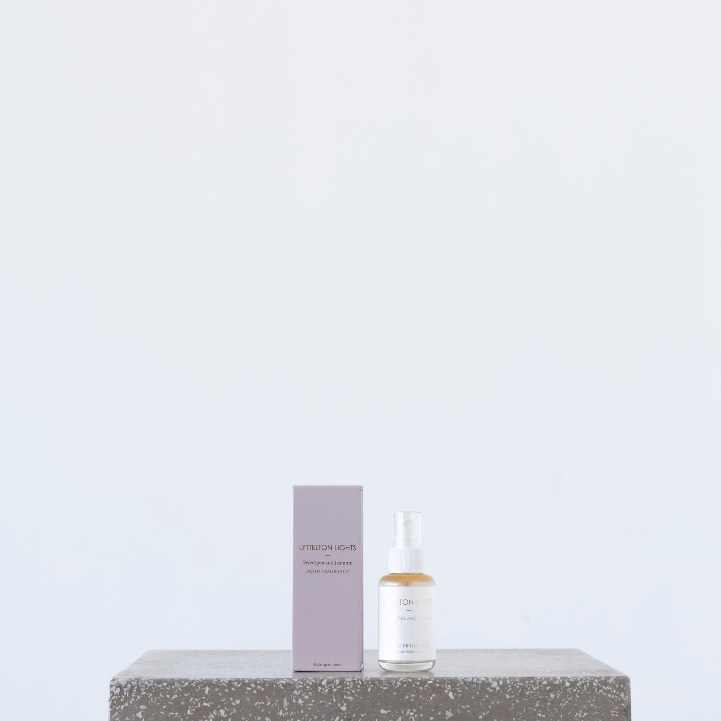 Hand-poured 50ml Sweet Pea & Jasmine room fragrance from Lyttelton Lights