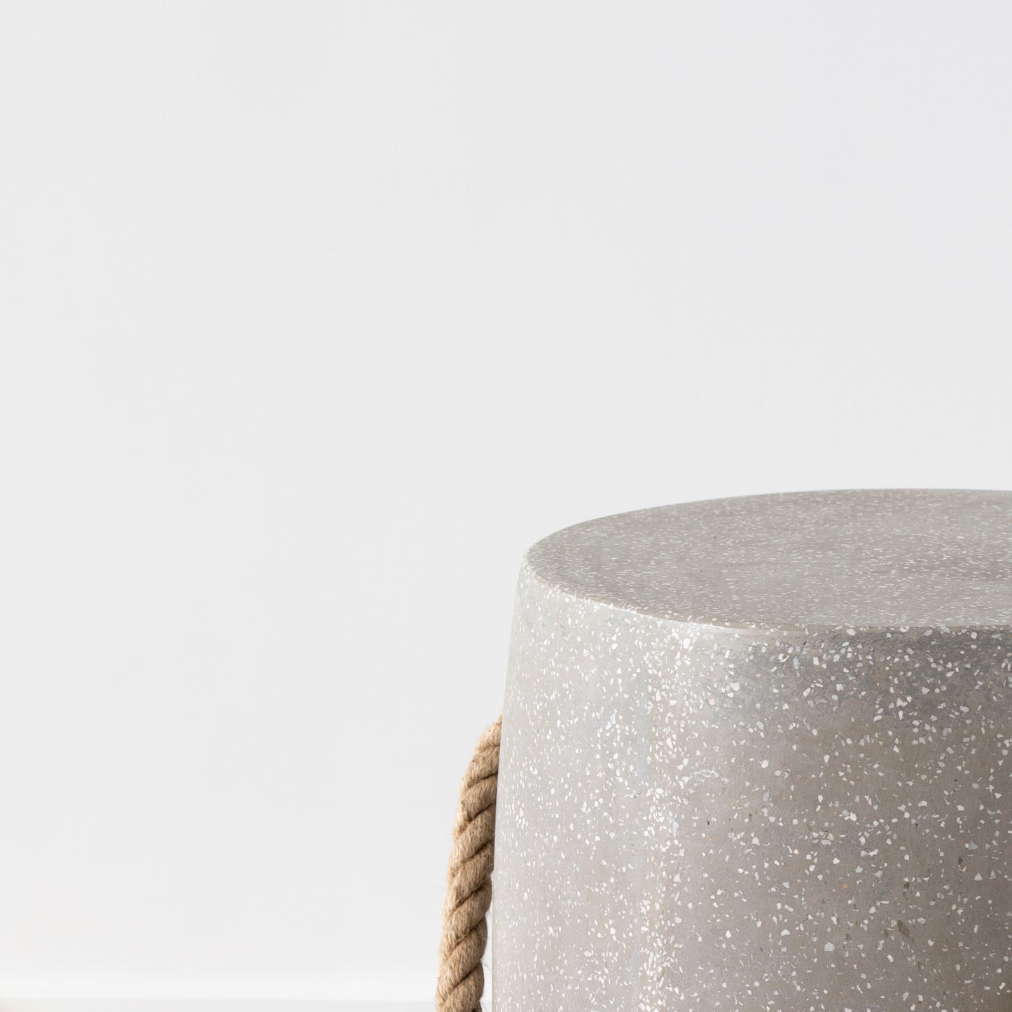 Durable terrazzo stool ideal for bathroom or living room