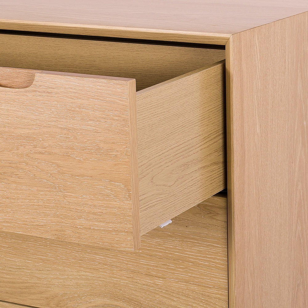 Elegant oak cabinet blending retro and Scandinavian styles