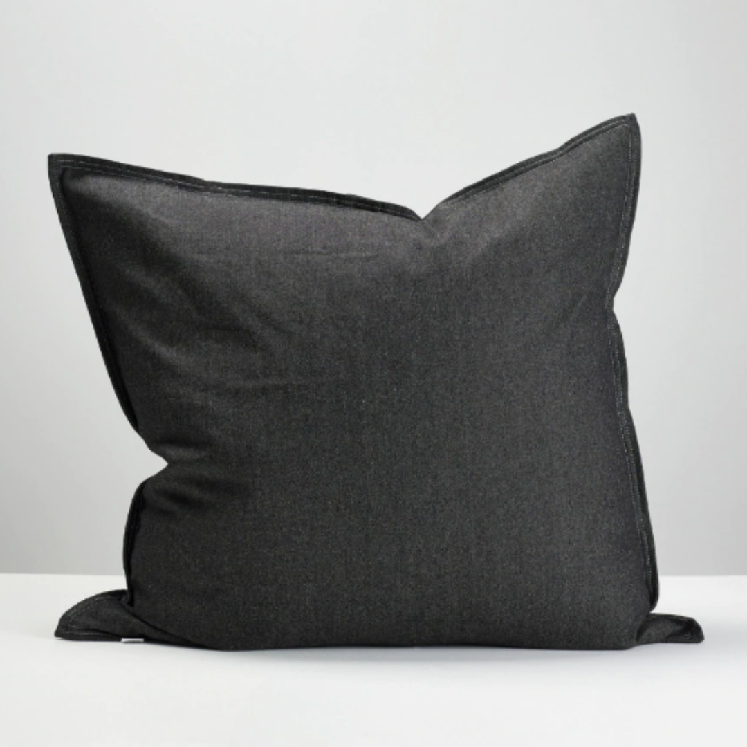 Close-up of soft texture on NZ-made linen pillowcase