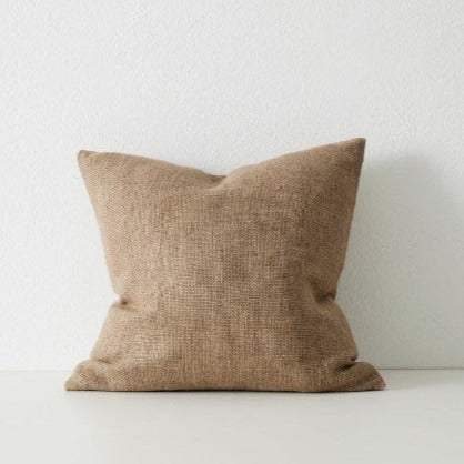 Domenica Cushion in Natural chunky linen blend