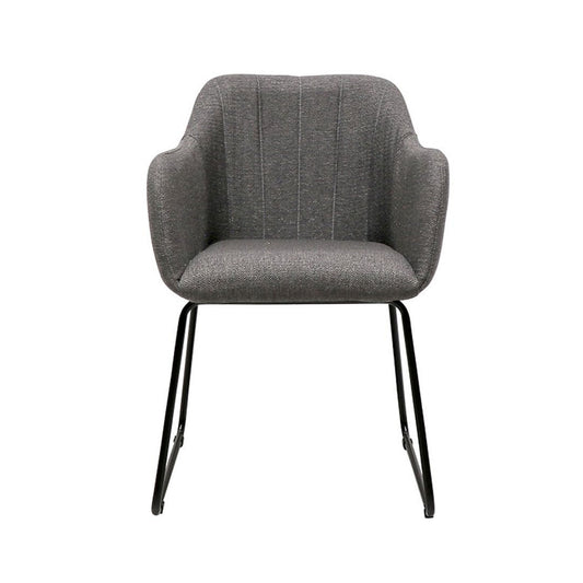 Modern Folio Dining Chair with powder-coated metal legs