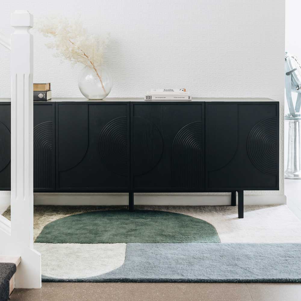 Arc Sideboard in solid oak with Art Deco door detailing