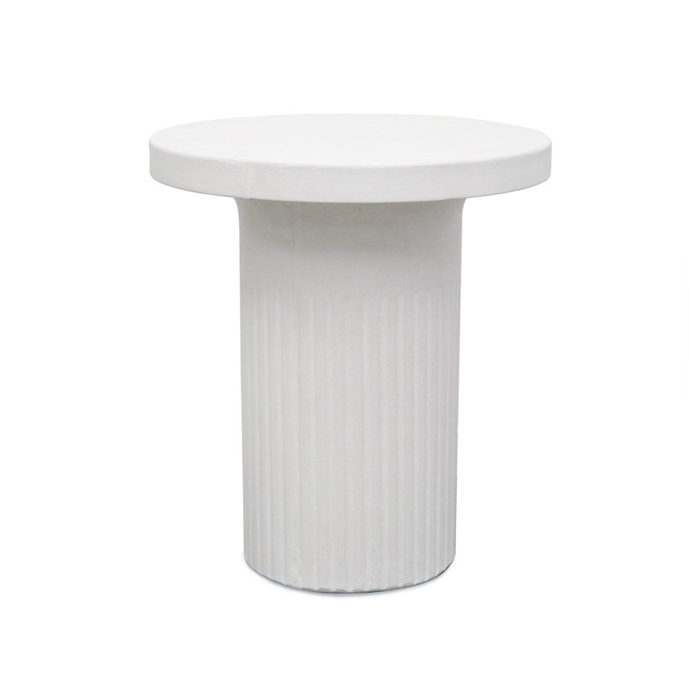 Lightweight concrete side table for indoor or outdoor use