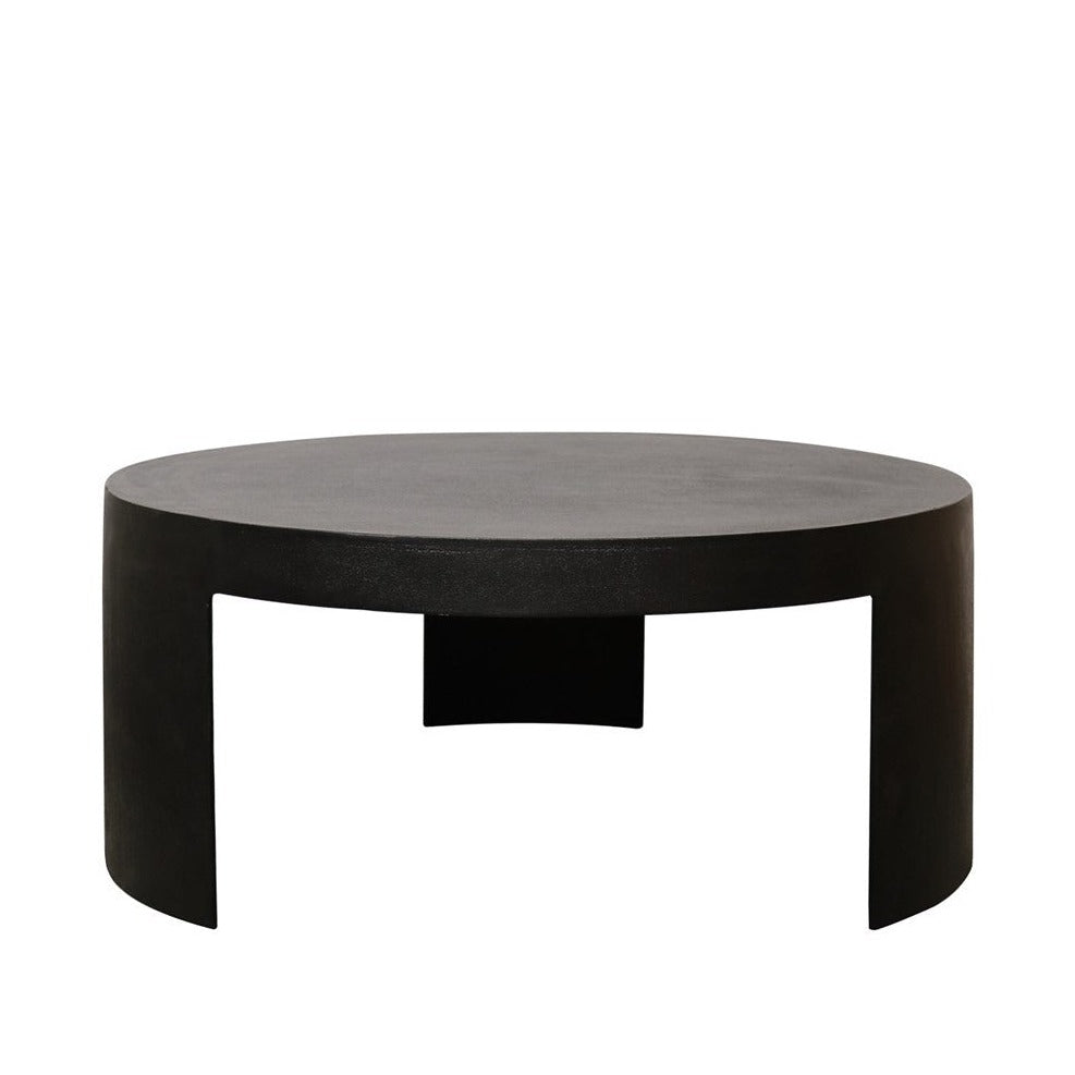 Karaka Coffee Table in sand cast aluminium with three solid legs