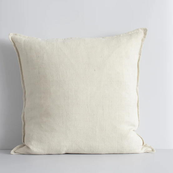 The Cassia 50x50cm cushion is handwoven from 100% linen with a refined flange edge, offering a timeless and contemporary accent for relaxed interiors.