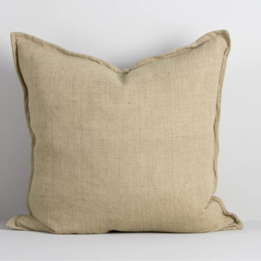 The Cassia 50x50cm cushion is handwoven from 100% linen with a refined flange edge, offering a timeless and contemporary accent for relaxed interiors.