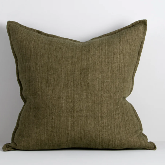 The Cassia 50x50cm cushion is handwoven from 100% linen with a refined flange edge, offering a timeless and contemporary accent for relaxed interiors.