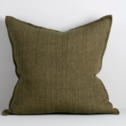 The Cassia 50x50cm cushion is handwoven from 100% linen with a refined flange edge, offering a timeless and contemporary accent for relaxed interiors.