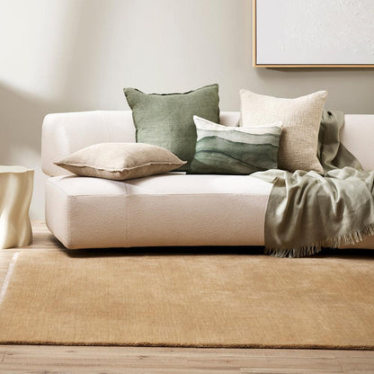 Close-up of dense, loom-knotted 100% wool texture on Sandringham Rug