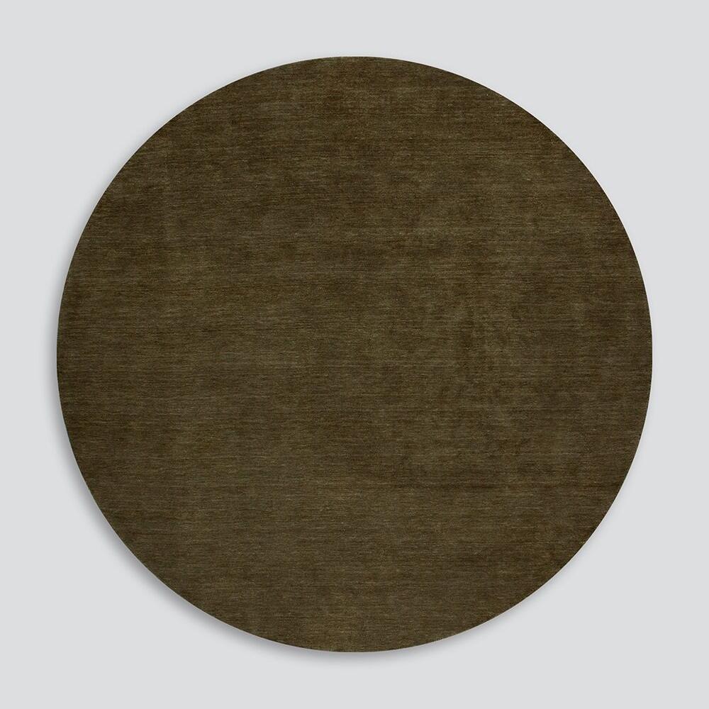 Sandringham Floor Rug by Baya in rich earthen tones, round shape