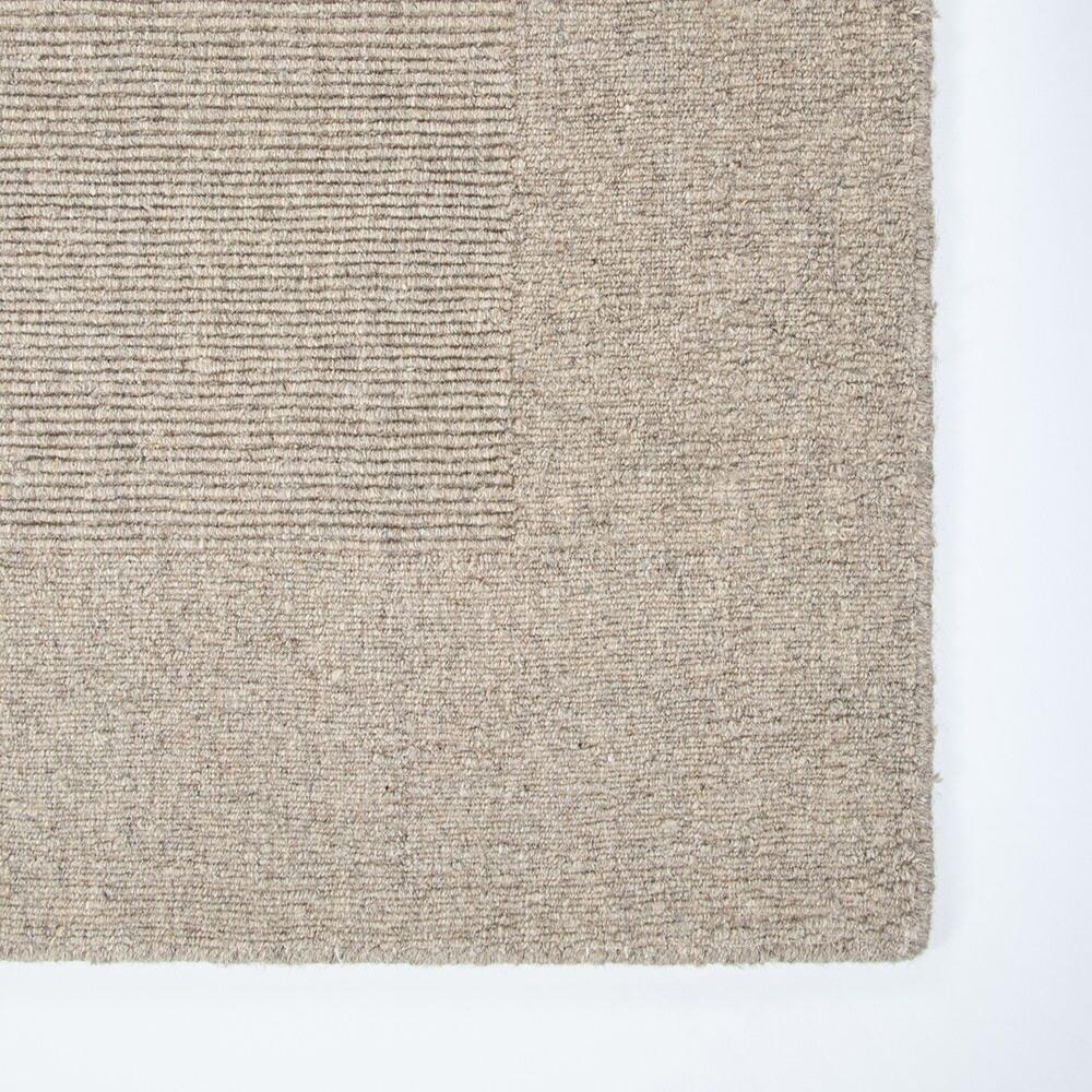 Close-up of ribbed texture and subtle border on Vermont wool rug – BLACK Concept Store