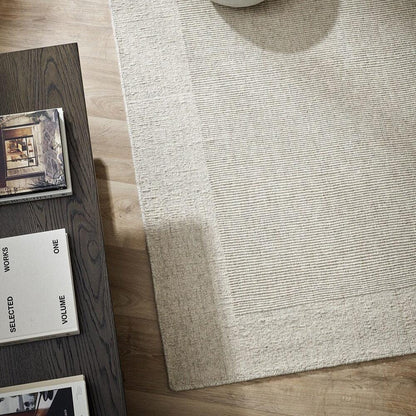 Low-profile, finely ribbed Vermont rug styled in dining room – BLACK Concept Store