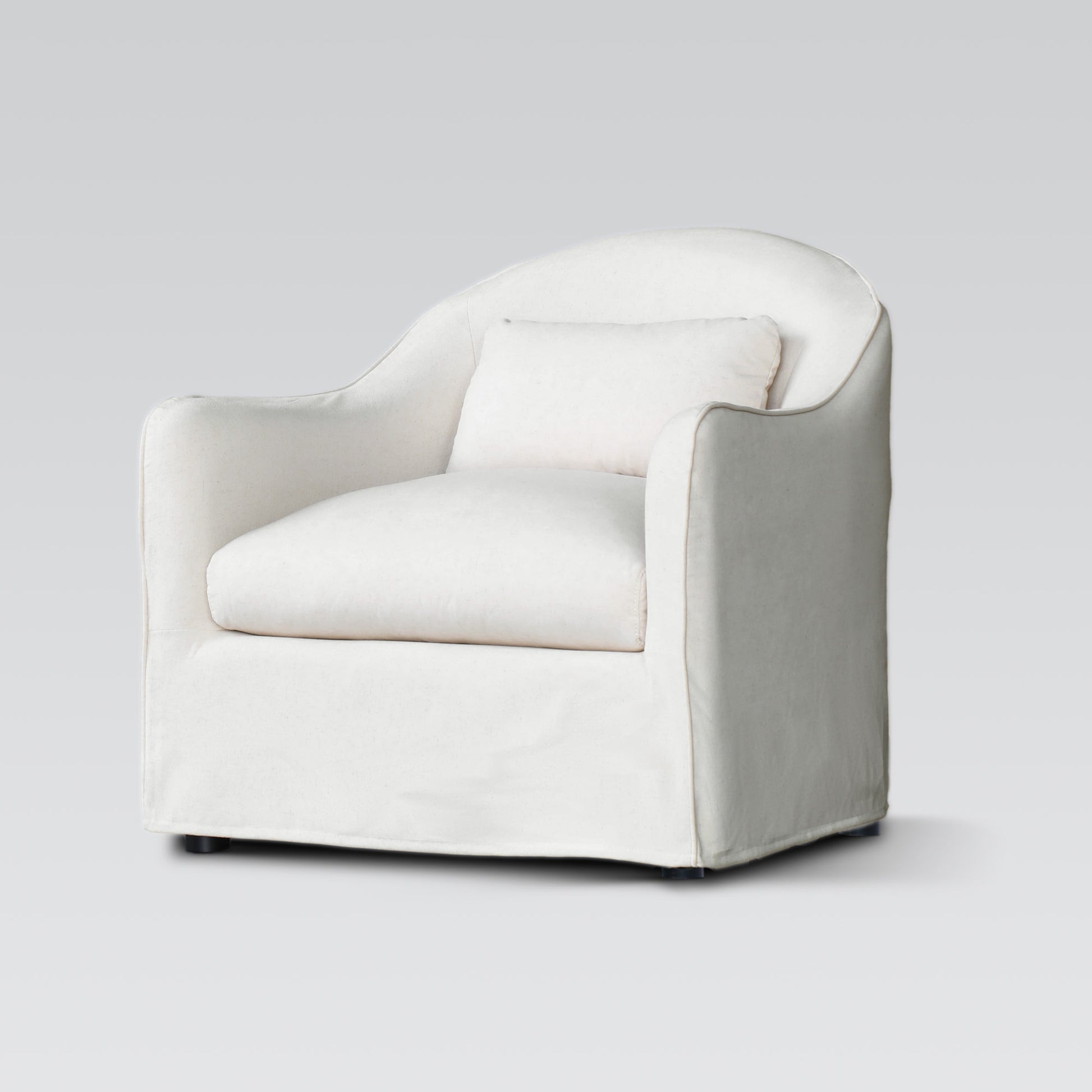 A relaxed, contemporary club chair with a soft linen-look finish and loose cover design, perfect for effortless everyday comfort.