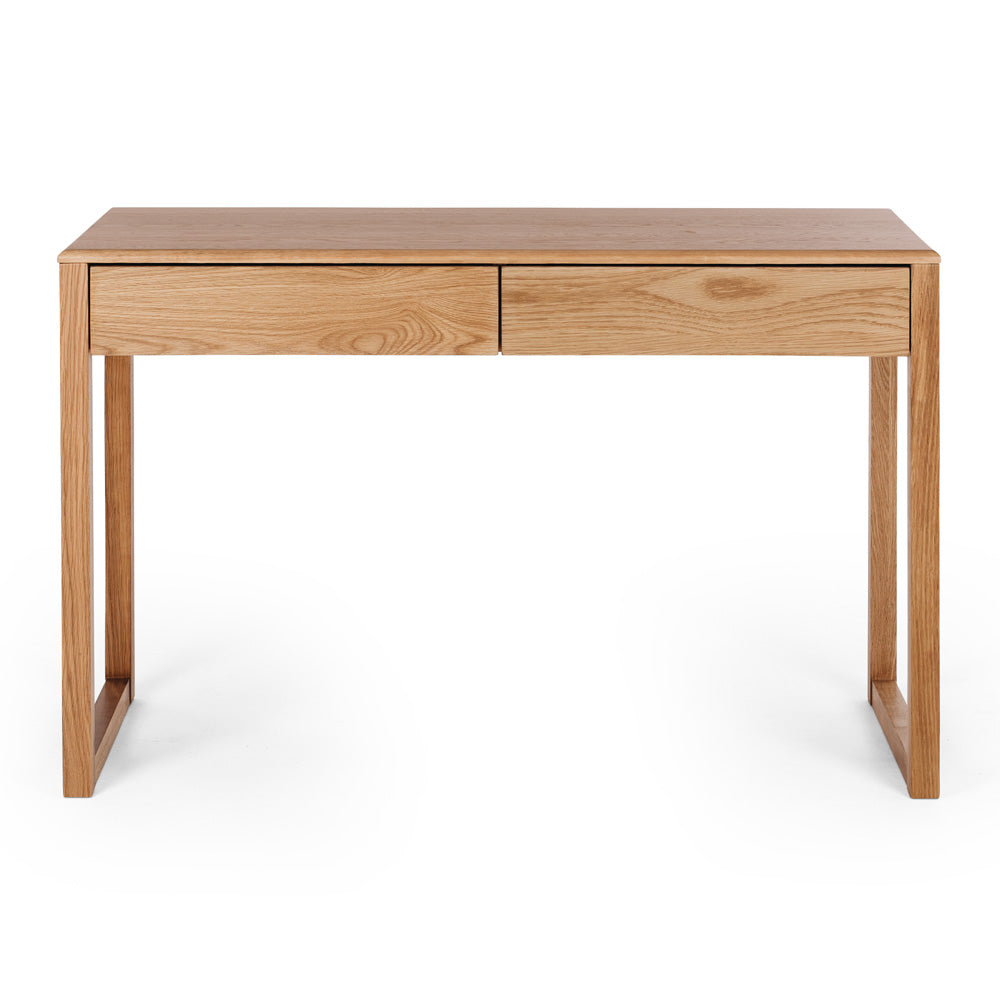 Solid oak table with thick oak veneer top