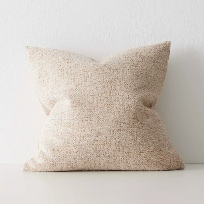 Shop the Laurent 50x50cm cushion – a rich chenille and dry yarn blend with subtle sheen, perfect for adding texture and elegance to contemporary interiors.
