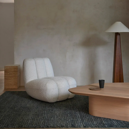 Hand-knotted 100% jute rug with linear texture