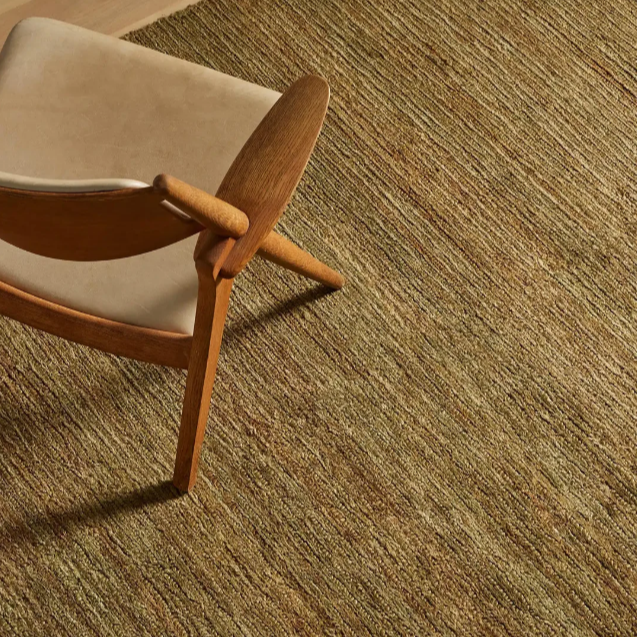 Durable natural jute rug with cotton backing