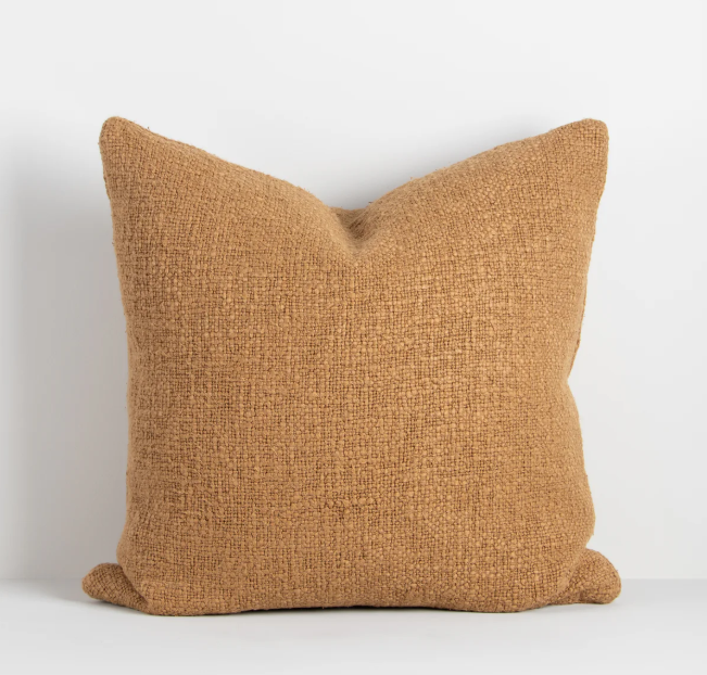 Soft cotton, linen, and viscose blend decorative cushion
