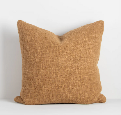 Soft cotton, linen, and viscose blend decorative cushion